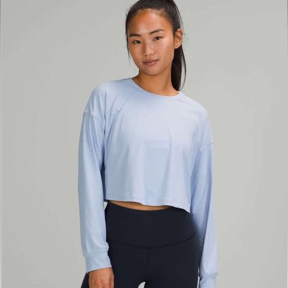 lululemon athletica Tops - Lululemon Muscle Love Long Sleeve Shirt
Blue Linen